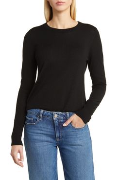 Caslon Wool Blend Crewneck Sweater