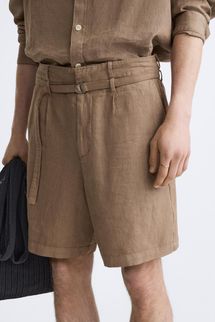 Zara 100% Linen Shorts