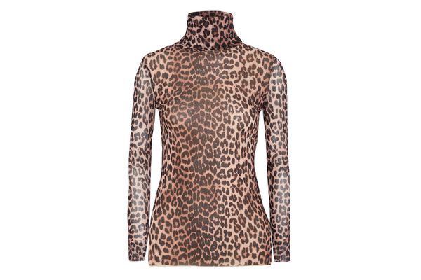 Ganni Leopard Turtleneck