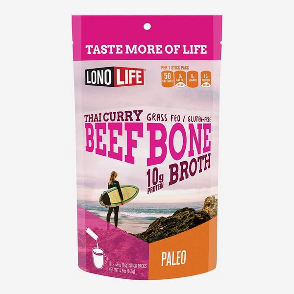 LonoLife Thai Curry Beef Bone Broth Powder, Pack of 10