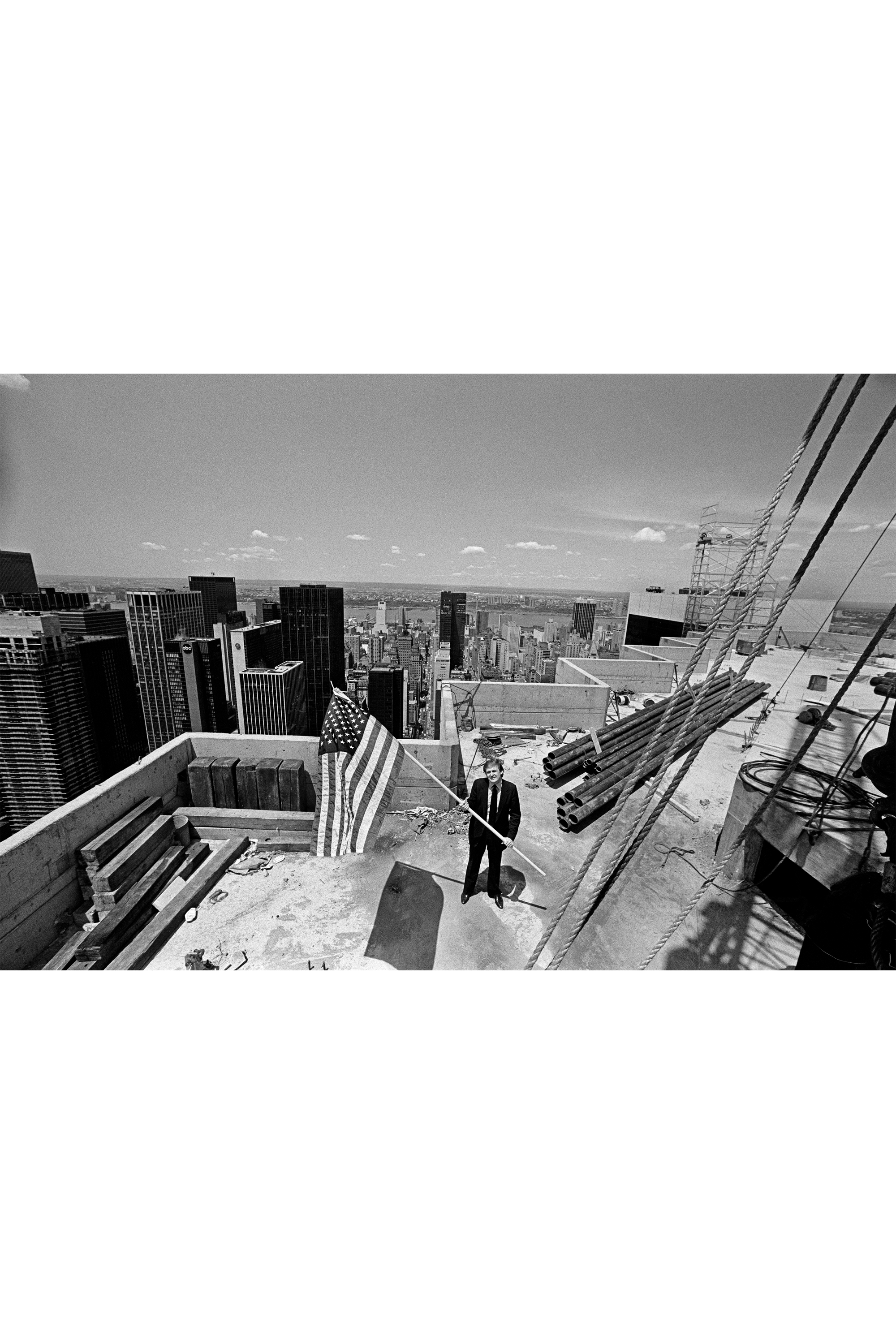 Trump and tower, 1982.