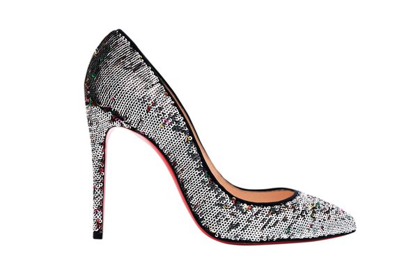 Christian Louboutin Sequined Canvas Pumps