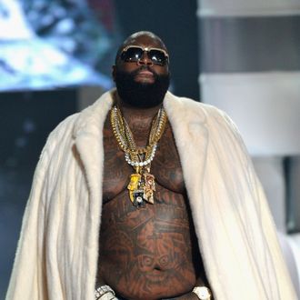 ATLANTA, GA - SEPTEMBER 29: Rick Ross performs onstage at the 2012 BET Hip Hop Awards at Boisfeuillet Jones Atlanta Civic Center on September 29, 2012 in Atlanta, Georgia. (Photo by Rick Diamond/Getty Images for BET)