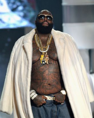 ATLANTA, GA - SEPTEMBER 29: Rick Ross performs onstage at the 2012 BET Hip Hop Awards at Boisfeuillet Jones Atlanta Civic Center on September 29, 2012 in Atlanta, Georgia. (Photo by Rick Diamond/Getty Images for BET)