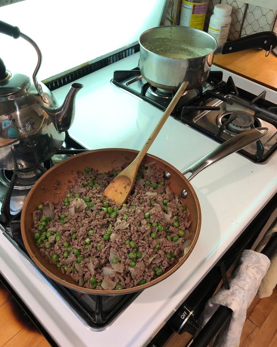 The ground beef and non-custard.