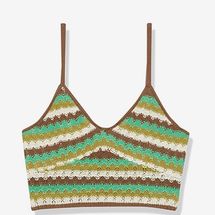 The Drop Lyra - Bralette de crochet multicolor para mujer