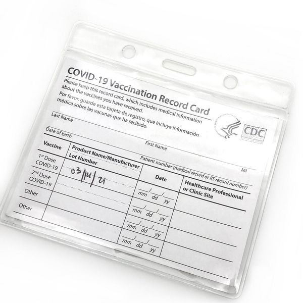 Clear 4X3 Plastic Immunization Card Holder