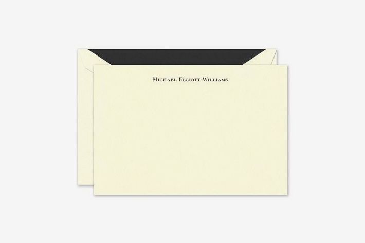 Customized Stationery #179 Flat Note Card Black and White geometric design Personalized Stationery Lined Envelopes