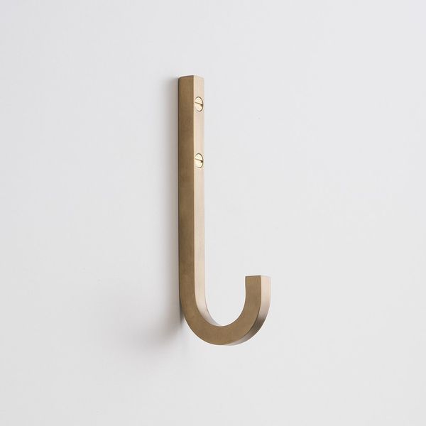 Schoolhouse Natural Brass J Hook