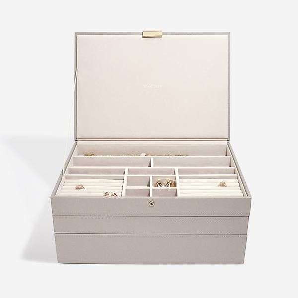 Stackers Supersize Jewelry Box Starter White Set of 3