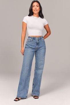 Abercrombie & Fitch Curve Love High Rise 90s Relaxed Jean