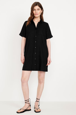 Old Navy Linen-Blend Shirt Dress
