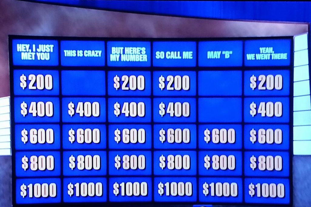 Play Jeopardy!: The ‘Call Me Maybe’ Edition