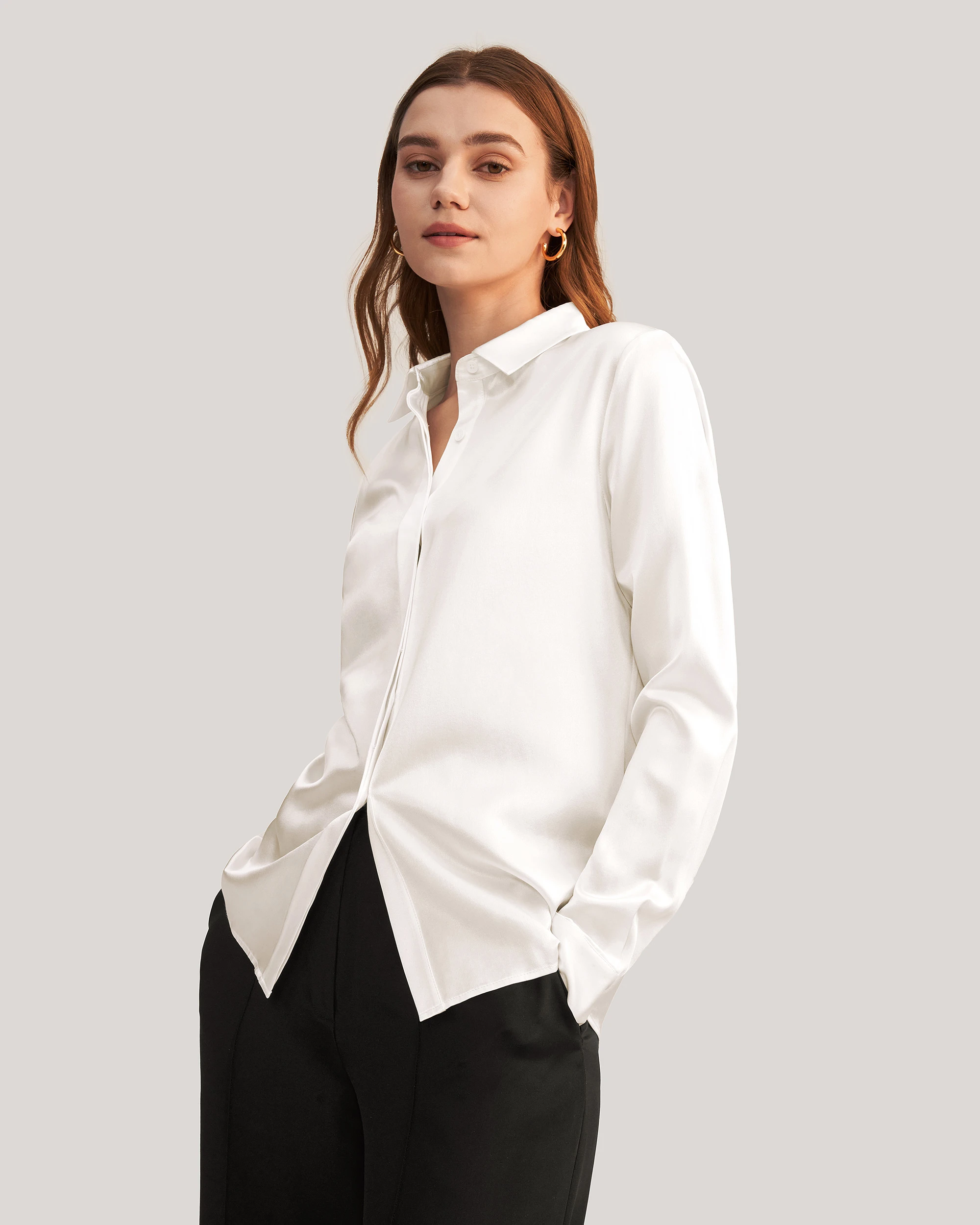 CARRIE - WHITE WITH BLACK LINES NURSING AND MATERNITY BLOUSE