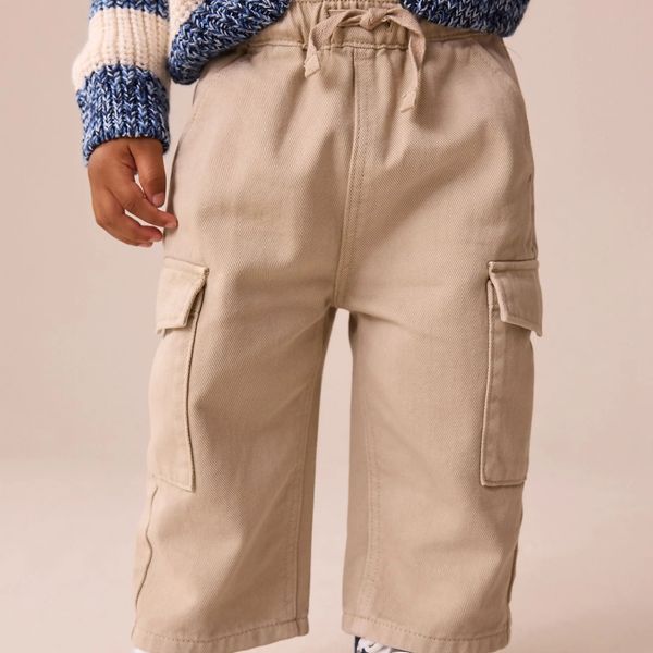 Next Kids' Baggy Cotton Twill Cargo Pants