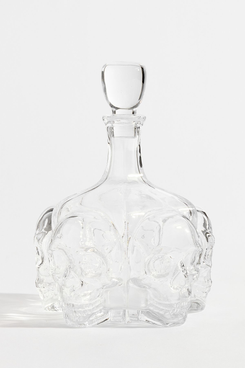 Pottery Barn Skull Glass Decanter