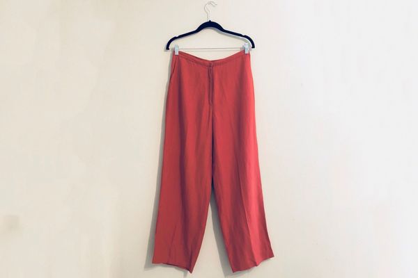 Eileen Fisher Linen/Silk Straight Leg Dress Pants