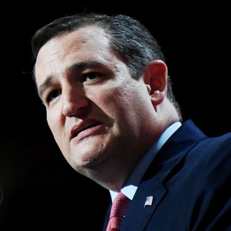 US Senetor Ted Cruz speaks on stage at the Republican National Convention at the Quicken Loans Arena in Cleveland, Ohio on July 20, 2016.