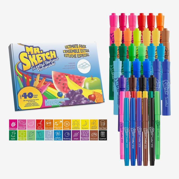 Mr. Sketch Scented Markers Ultimate Pack: 40 Count, Chisel and Fine Tips