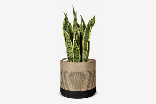 Mkono Jute Plant Basket, 12-Inches Wide