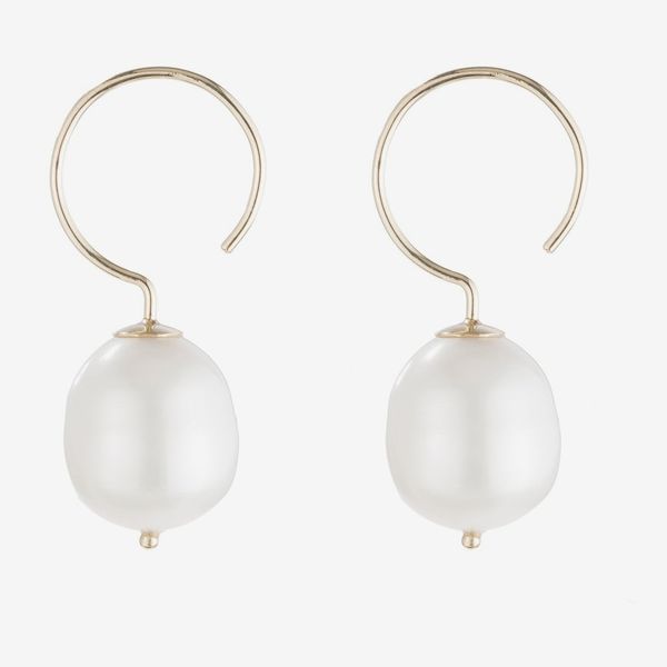 Ariel Gordon Baroque Pearl Swing Hoops