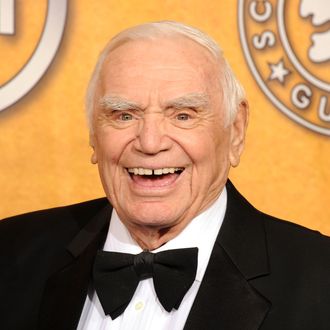 LOS ANGELES, CA - JANUARY 30: Life Achievement Award recipient actor Ernest Borgnine poses in the press room during the 17th Annual Screen Actors Guild Awards held at The Shrine Auditorium on January 30, 2011 in Los Angeles, California. (Photo by Jason Merritt/Getty Images) *** Local Caption *** Ernest Borgnine