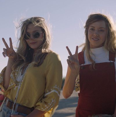 Elizabeth Olsen and Aubrey Plaza appear in <i>Ingrid Goes West</i> by Matt Spicer, an official selection of the U.S. Dramatic Competition at the 2017 Sundance Film Festival. © 2016 Sundance Institute.