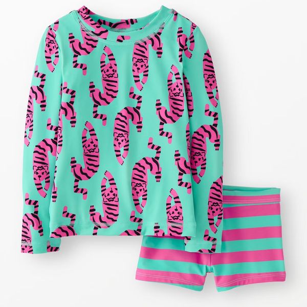 Hanna Andersson Rash Guard Top & Shorts Set