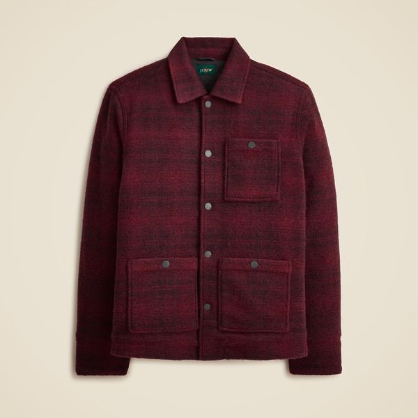 J.Crew Wool-Blend Sherpa Fleece Coverall Jacket