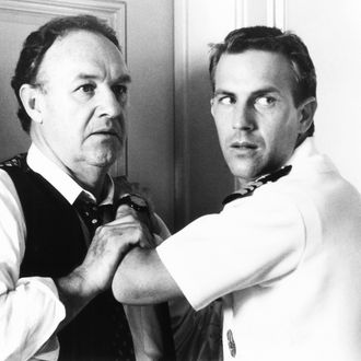 NO WAY OUT, from left: Gene Hackman, Kevin Costner, 1987, � Orion/courtesy Everett Collection