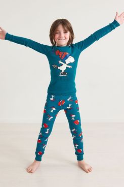 Hanna Andersson Kids 'Peanuts' Holiday Long John Pajama Set