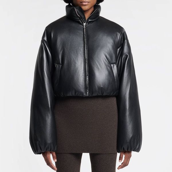 Nanushka Lilima Cropped Okobor™ Alt-Leather Puffer Jacket