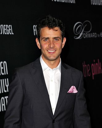 Actor Joey McIntyre arrives at Elyse Walker presents the 8th annual Pink Party hosted by Michelle Pfeiffer to benefit Cedars-Sinai Women's Cancer Program held at HANGAR:8 on October 27, 2012 in Santa Monica, California.