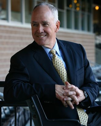 NEW YORK - OCTOBER 29: Sandy Alderson poses for photographers after being introduced as the general manager for the New York Mets on October 29, 2010 at Citi Field in the Flushing neighborhood of the Queens borough of New York City. (Photo by Andrew Burton/Getty Images) *** Local Caption *** Sandy Alderson