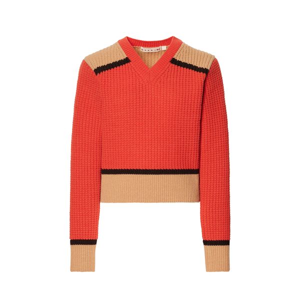 Uniqlo Knitted V-neck Long-Sleeved Sweater (Marni)