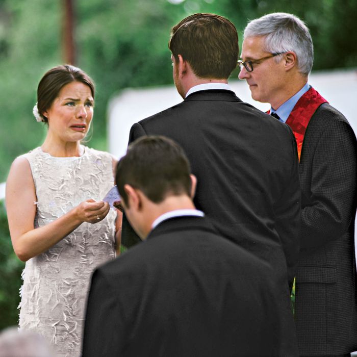 The bride wasn't expecting to be so emotional.
