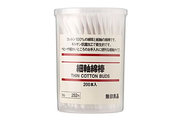 Muji Cotton Buds 200 pieces, Inside White Color