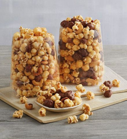 Harry & David Moose Munch Premium Popcorn Duo, Milk Chocolate and Caramel Mix