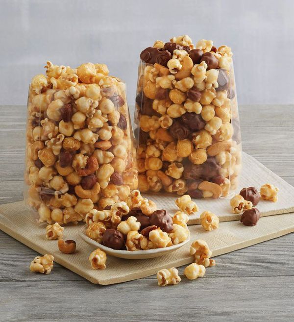 Harry & David Moose Munch Premium Popcorn Duo, Milk Chocolate and Caramel Mix