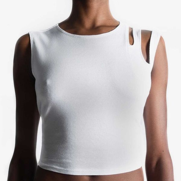 DORMELEVEN Asymmetrical Onyx Tank White