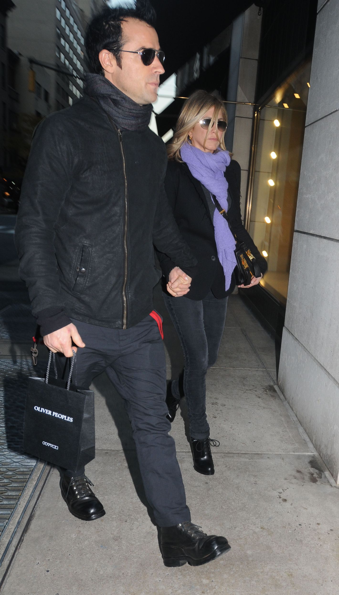 Jennifer Aniston with brown leather Burberry bag at LAX ~ I want