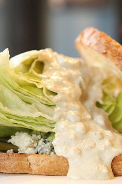 Iceberg, blue cheese dressing