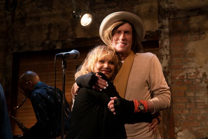 Joanna Kulig and Glen Ballard on set.