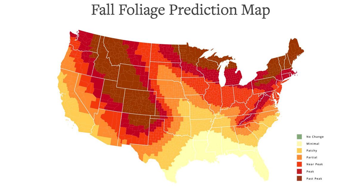 This Map Will Tell You When Your Area Will Achieve Peak Fall