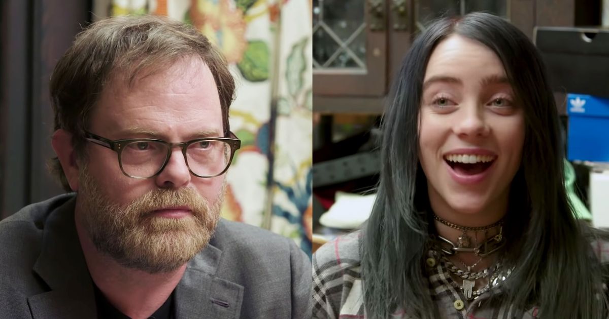 觀賞雷恩威爾森 (Rainn Wilson) 演繹比莉艾利甚 (Billie Eilish) 的歌曲辦公室經受考驗的知識