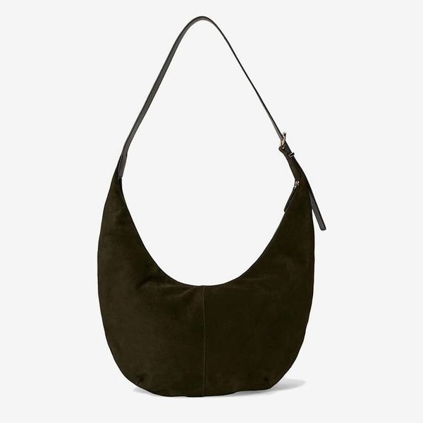 Madewell Suede Essentials Curve Shoulder Bag - Loden
