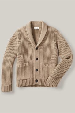JEKAOYI Mens Knitwear Button Down Shawl Collar Cardigan Sweater with Pockets 