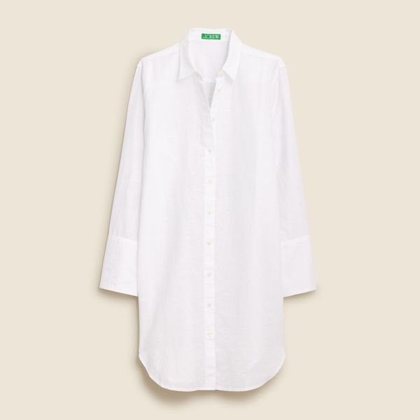 J.Crew Relaxed-Fit Beach Shirt in Linen-Cotton Blend