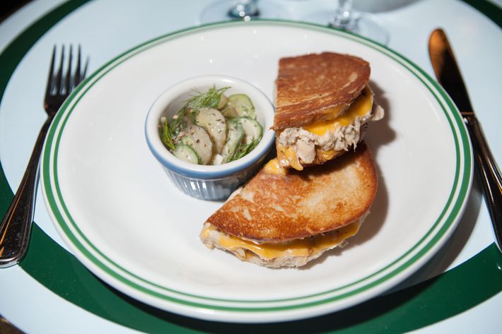 The inverted-bagel tuna melt: Partner Jeff Zalaznick came up with this idea as a way to prevent the seeds on a toasted bagel from being burnt.