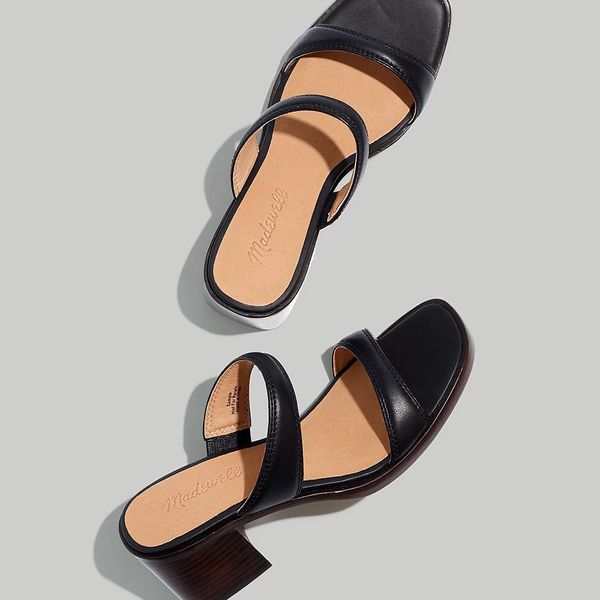 Madewell The Saige Double-Strap Sandal in Leather